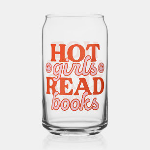 Verre Canette Filles Chaudes Lisent Des Livres