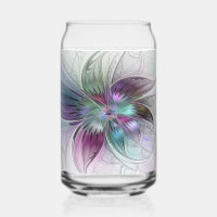 Fleur abstraite colorée Art fractal floral moderne