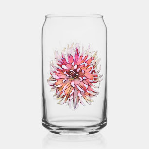 VERRE CANETTE FLEUR DE DAHLIA