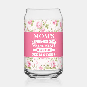 Verre Canette Fleur de rose rose
