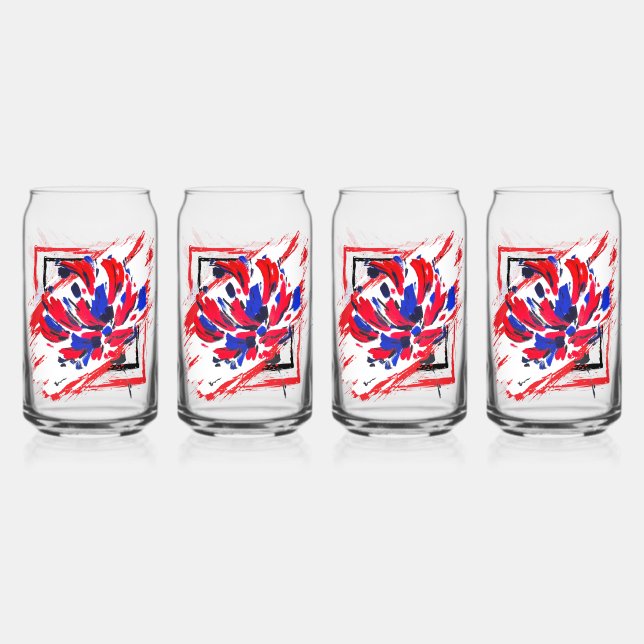 Verre Canette Fleur éclatée (Recto)