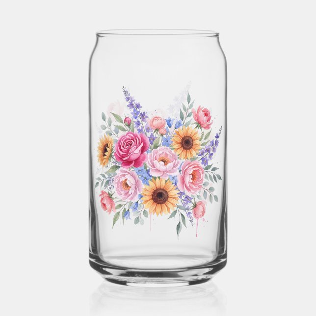 Verre Canette Fleurs (Recto)