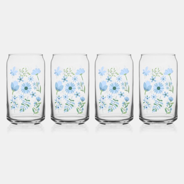 Verre Canette Fleurs (Recto)