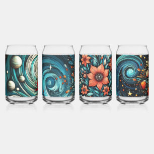 Verre Canette Fleurs D'Art Contemporain Dans L'Espace