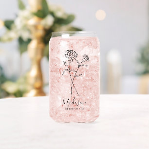 Verre Canette Fleurs De Naissance Modernes Janvier Les Dons De F