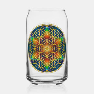 Verre Canette FLEURS DE VIE - Fleur fractale 1