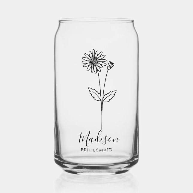 Verre Canette Fleurs du mois de naissance Février Primrose Bride (Recto)