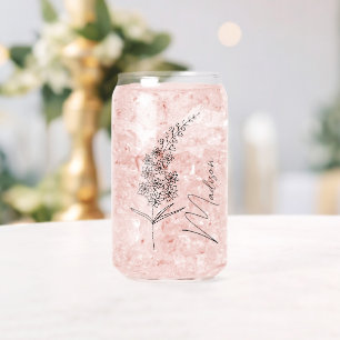 Verre Canette Fleurs du mois de naissance Juillet Lankspin Bride