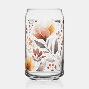 Verre Canette Fleurs Floral Pattern Sublimation-95653