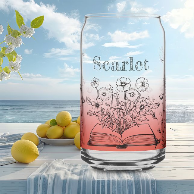 Verre Canette Fleurs sauvages et papillons (Créateur téléchargé)