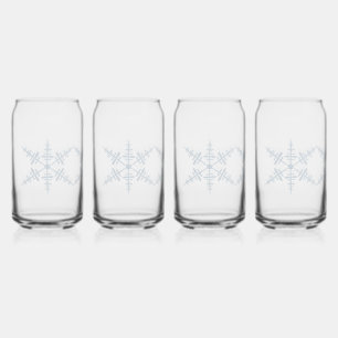 Verre Canette Flocon de neige