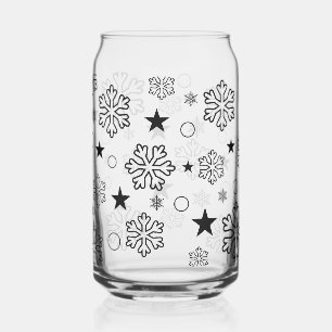 Verre Canette Flocons de neige