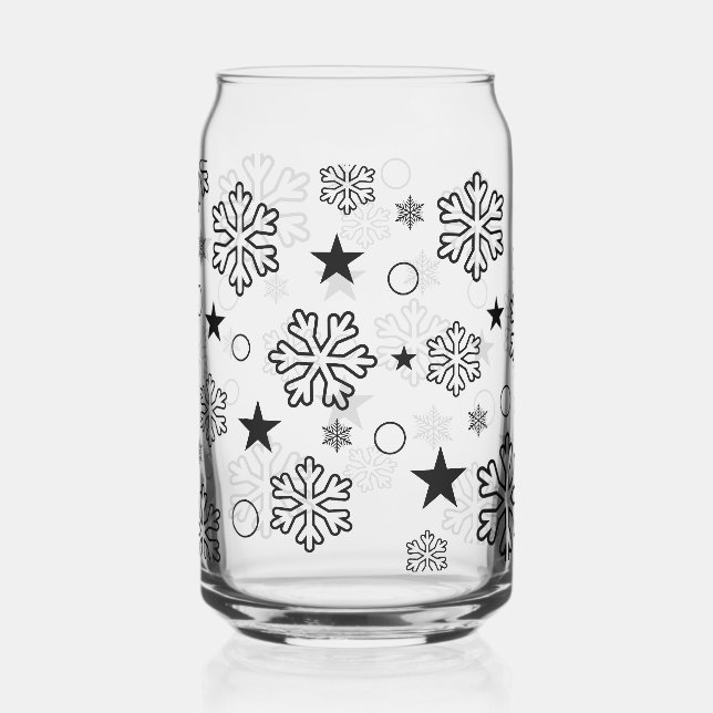 Verre Canette Flocons de neige (Recto)