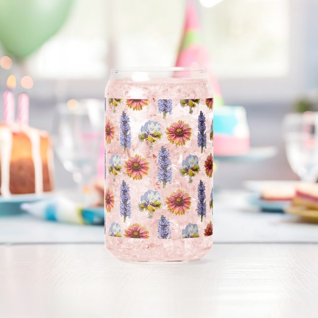Verre Canette Floral (Insitu (Anniversaire))