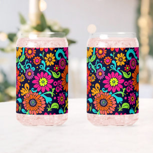 Verre Canette Floral Monogramme Mariage Champagne Flutes