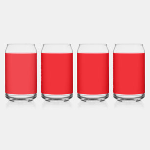 Verre Canette Fond uni rouge solide