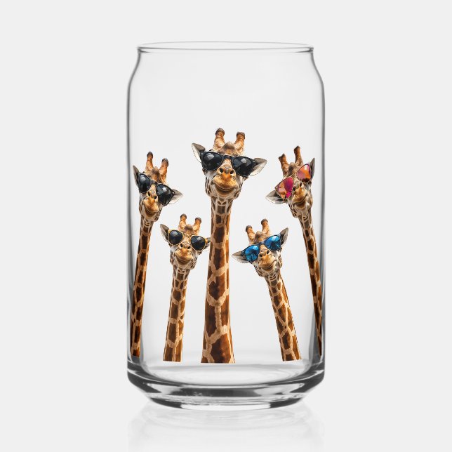 Verre Canette foule de girafes cool (Recto)