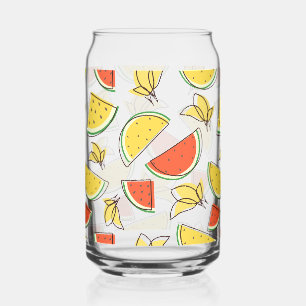 Verre Canette Fraise d'été et citrons