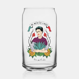 Verre Canette Frida Kahlo   Mi Mexico Lindo