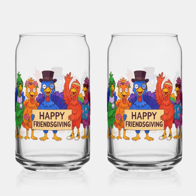 Verre Canette Friendsgiving Turkey Soda Glass (Recto)