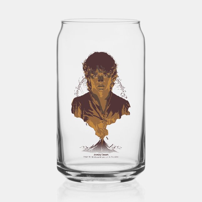 Verre Canette FRODO™ MOUNT DOOM™ Tengwar Inscription Graphic (Recto)