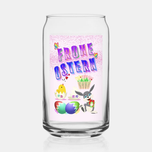Verre Canette Frohe Ostern (Recto)