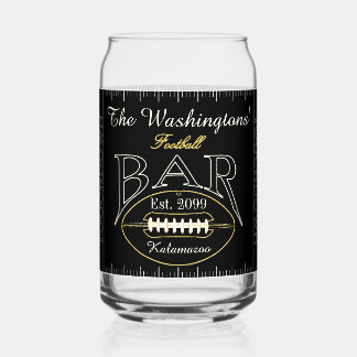 Verre Canette Fun American Football Bar Boire Bière