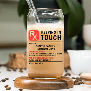 Verre Canette Funny Beer Prescription Family Reunion Texte perso