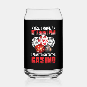 Verre Canette Funny Casino plan de retraite jeu
