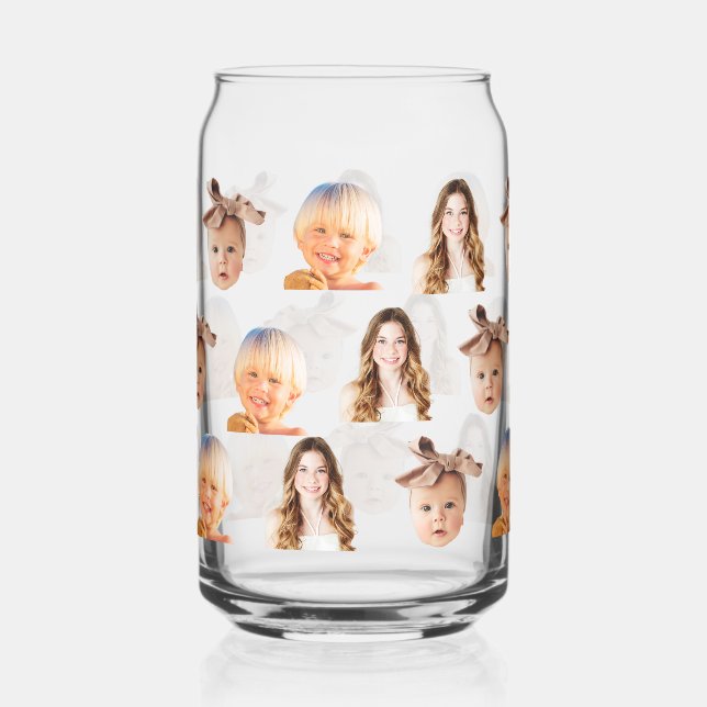 Verre Canette Funny Custom Maman de 3 enfants Photos (Recto)