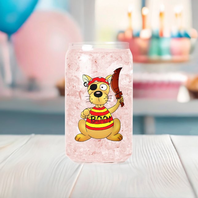 Verre Canette Funny Pirate Dog with Toy Sword (Insitu (Baby Shower))