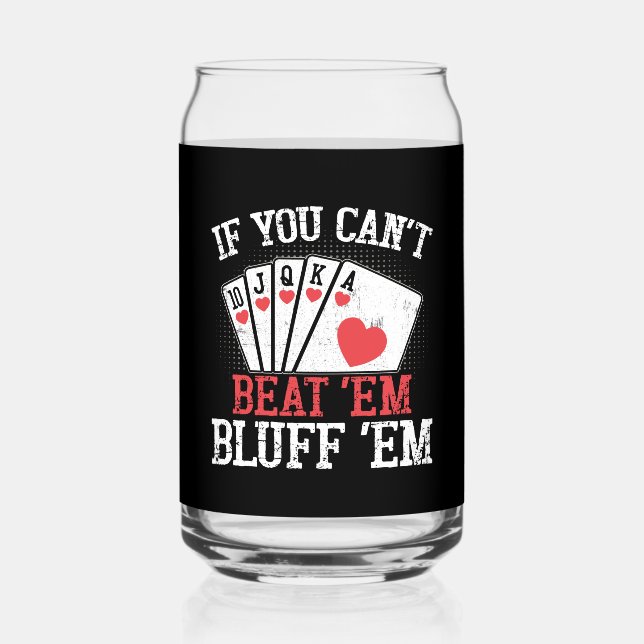 Verre Canette Funny poker bluff jeu Casino (Recto)
