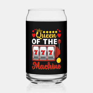 Verre Canette Funny Queen machine word art Casino jeu