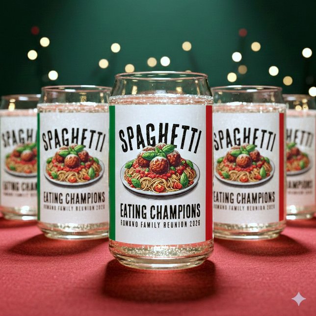 Verre Canette Funny Spaghetti Eating Champion Family Reunion (Funny Spaghetti Eating Champions Italian Family Reunion Can Glasses Cover Photo)