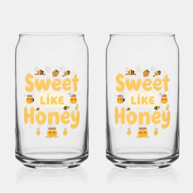 Verre Canette Funny "Sweet Like Honey" Bumblebee (Recto)