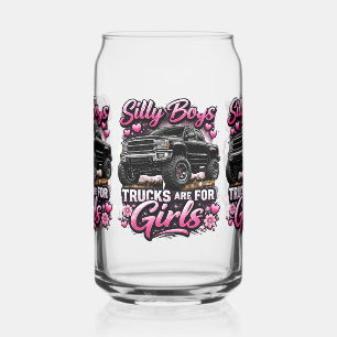 Verre Canette Garçons idiots, les camions sont pour les filles.