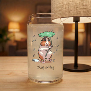 Verre Canette Gardez le Sourire Cochons d'Inde Heureux qui Jouis