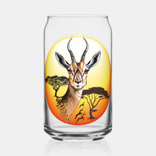 Verre Canette Gazelle Antelope africaine animal sauvage