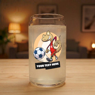 Verre Canette Gecko Sportif Ajoutez Votre Texte Joueur de Footba