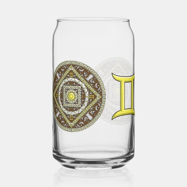 Verre Canette Gemini Mandala (Recto)