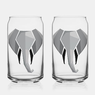 Verre Canette Géométrie Tête d'éléphant