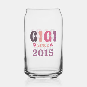 Verre Canette Ggigi grand-mère personnalisée depuis le 20xx cade