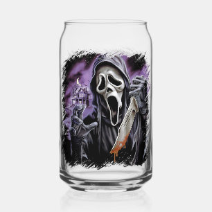 Verre Canette Ghostface Scanner halloween design éffrayant