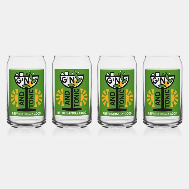 Verre Canette Gin vintage Et Art Tonique (Recto)