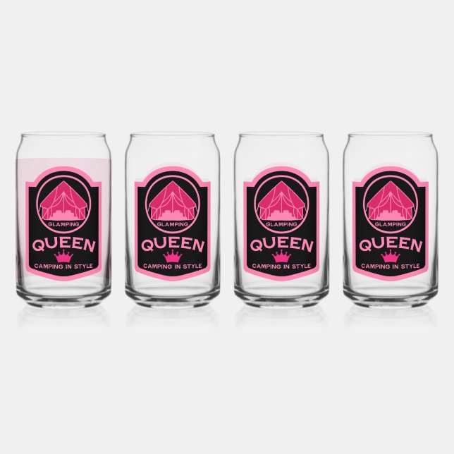 Verre Canette Glamping Queen Camping En Style (Recto)