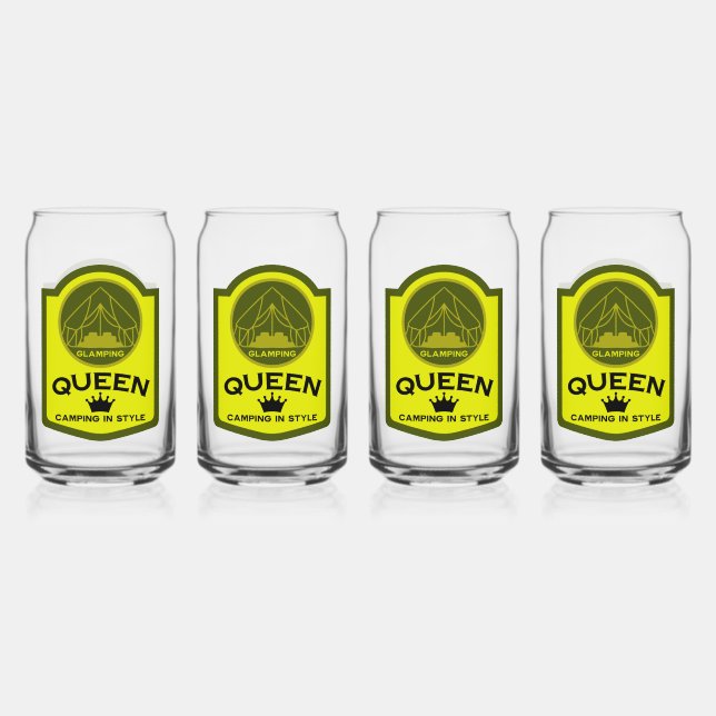 Verre Canette Glamping Queen Camping En Style (Recto)