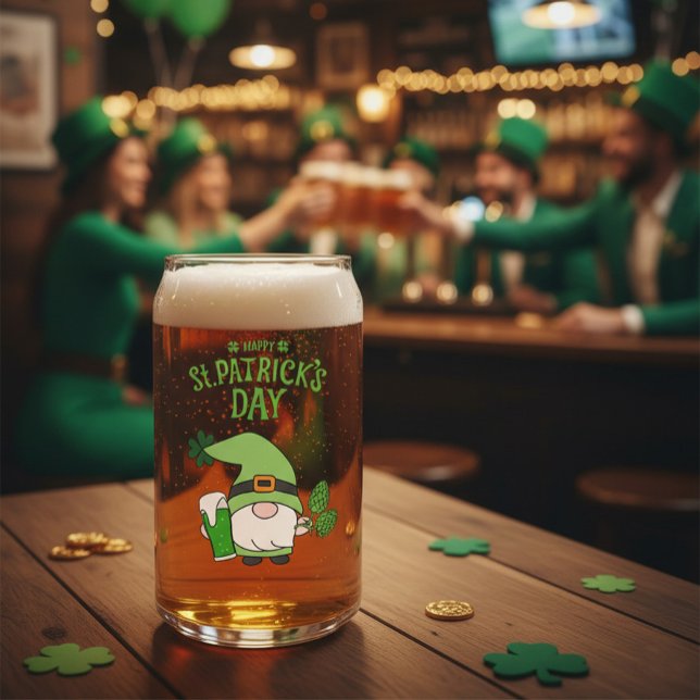 Verre Canette Gnome de la Saint-Patrick  (Créateur téléchargé)
