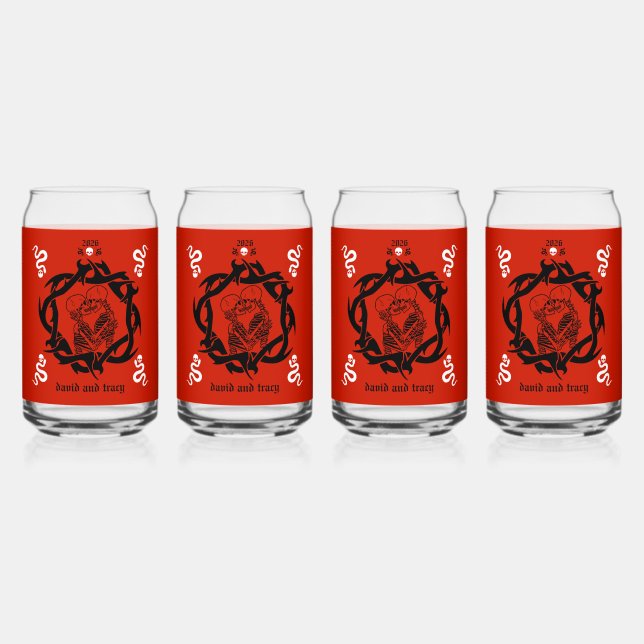 Verre Canette Goth Dark Romantic Lovers Cadeau (Recto)