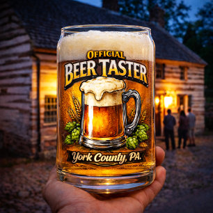 Verre Canette Goûteur de bière officiel comté de York PA humour