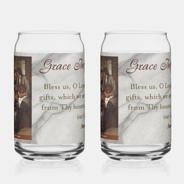 Verre Canette Grace Before Meals Prayer (Gauche)